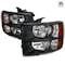 Spec-D Tuning 07-12 Chevrolet Silverado Crystal Housing Headlights Black 2LH-SIV07JM-RS - alternate 1